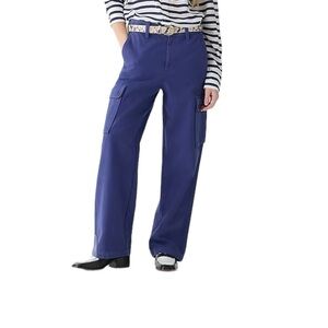 J.Crew Cargo Relaxed Heavyweight Twill Pants in Indigo Blue Size 30